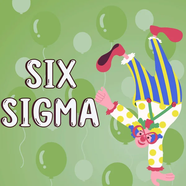 Logga Visar Sex Sigma Internet Concept Management Tekniker För Att — Stockfoto