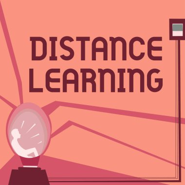 Metin başlığı Uzaktan Öğrenme, İş Fikri Eğitim derslerini sunar İnternet üzerinden uzaktan yayınlanır