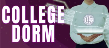 İlham veren Kolej Yatakhanesi, İkamet Salonunda Yazılan Sözcük Üniversite bireyleri veya öğrenci grupları için oda sağlayan metin