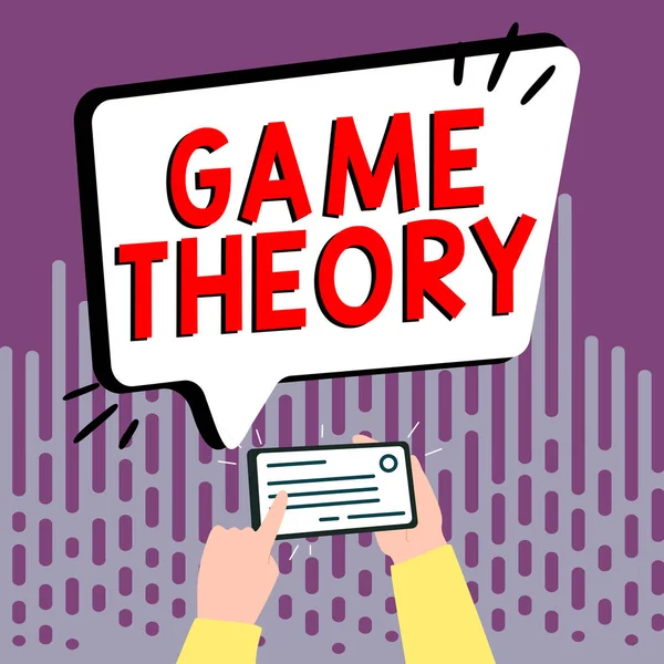 Tekst Weergeven Game Theory Internet Concept Tak Van Wiskunde Die — Stockfoto