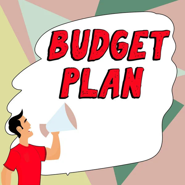 Концептуальные Подписи Бюджетный План Бизнес Показ Финансового Графика Определенный Период — стоковое фото