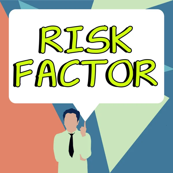 Text Showing Inspiration Risk Factor Word Written Something Rises Chance — Stock Photo, Image