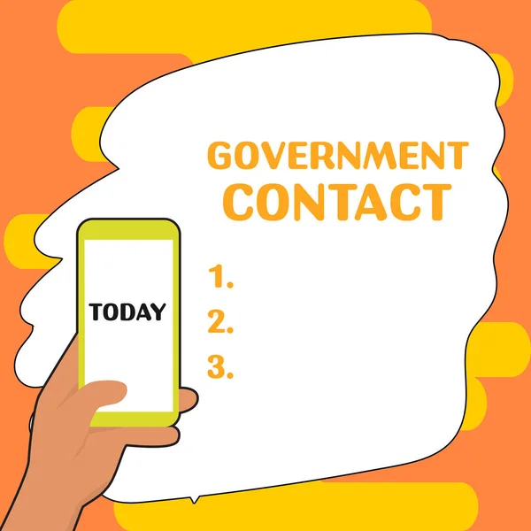 Conceptual Display Government Contact Słowo Wpisany Temat Papierów Dłużnych Wyemitowanych — Zdjęcie stockowe