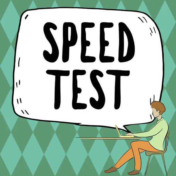 Sinal Texto Mostrando Teste Velocidade Conceito Negócio Teste Psicológico Para — Fotografia de Stock