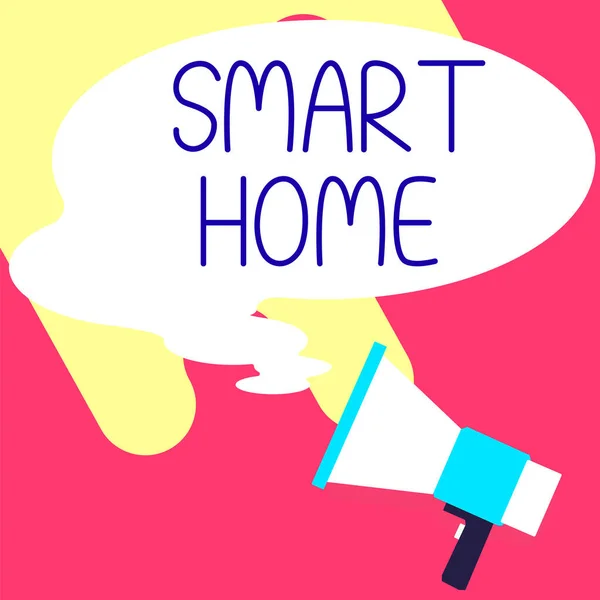 Handschrift Text Smart Home Business Ansatz Automatisierungssystem Steuerung Beleuchtung Klima — Stockfoto