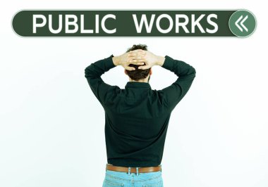 Kamu İşleri ve İş Genel Görünümü 'nü gösteren metin işareti, halkın içinde bir etkinliğin görüntülenmesini açıklıyor