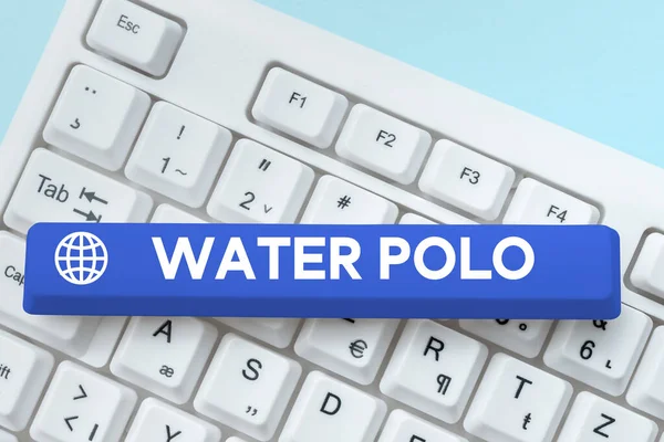 Tekst Met Inspiratie Water Polo Business Showcase Competitieve Teamsport Gespeeld — Stockfoto
