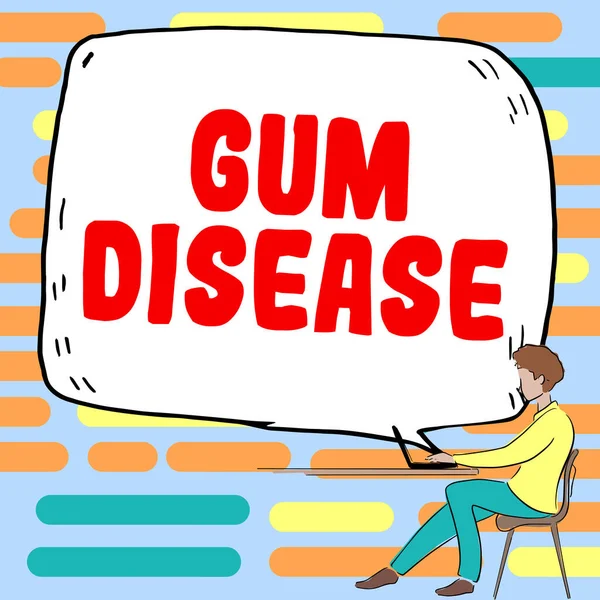 Text sign showing Gum Disease, Internet Concept Inflammation of the soft tissue Gingivitis Periodontitis