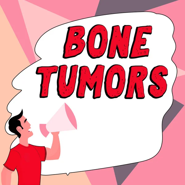 书写显示文本骨肿瘤 商业方法可以是良性的 也可以是恶性的骨骼生长 — 图库照片