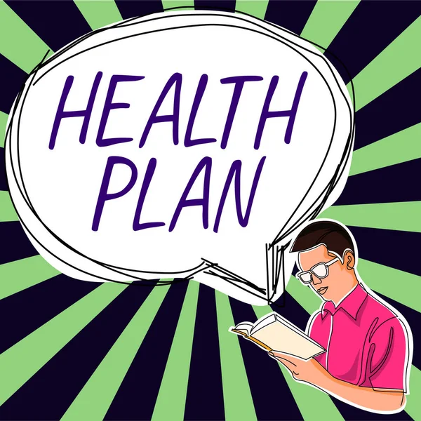 Szöveges Felirat Amely Bemutatja Egészségügyi Tervet Üzleti Koncepciót Minden Olyan — Stock Fotó