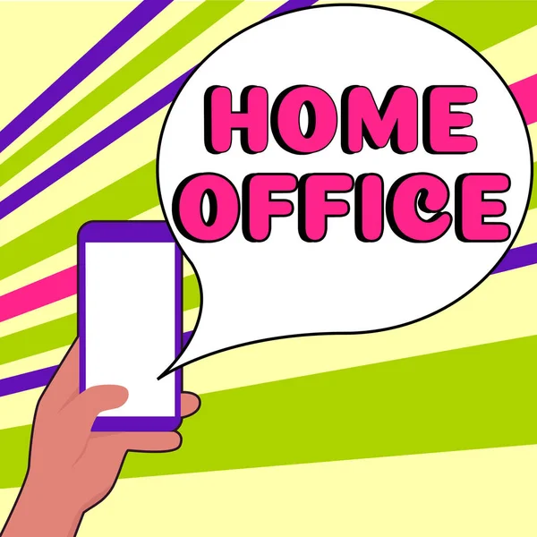 Handschrift Zeichen Home Office Business Schaufenster Raum Einer Person Wohnsitz — Stockfoto