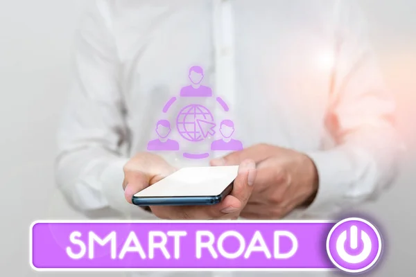 Testo Mano Smart Road Internet Concetto Numero Modi Diversi Tecnologie — Foto Stock