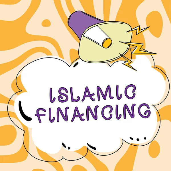 Inspiration Showing Sign Islamic Financing Επιχειρηματική Επισκόπηση Τραπεζική Δραστηριότητα Και — Φωτογραφία Αρχείου