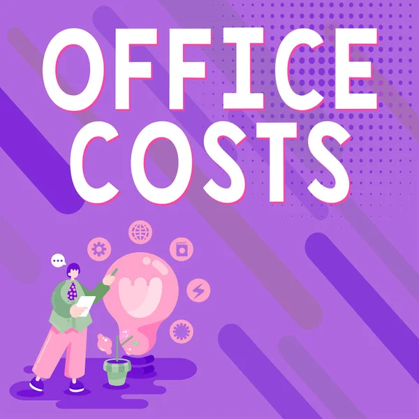Conceptuele Bijschrift Office Kosten Internet Concept Bedrag Betaald Aan Verhuurder — Stockfoto