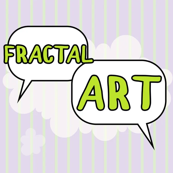 Sign Exibindo Fractal Art Foto Conceitual Lugar Seção Site Que — Fotografia de Stock