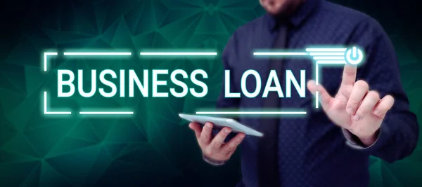 Text showing inspiration Business Loan, Business approach Credit Mortgage Financial Assistance Cash Advances Debt