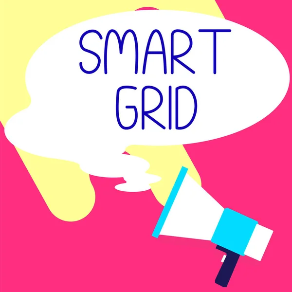 Schreiben Von Textanzeigen Smart Grid Konzeptionelles Foto Beinhaltet Betriebliche Und — Stockfoto