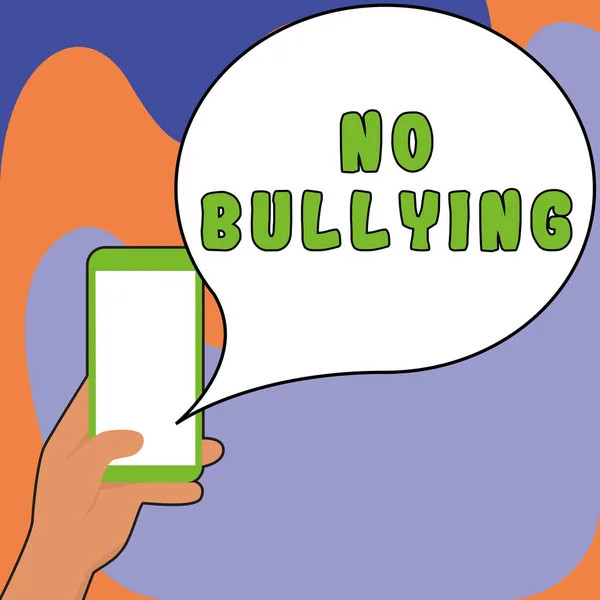 Escribir Mostrando Texto Bullying Concepto Negocio Detener Comportamiento Agresivo Entre —  Fotos de Stock