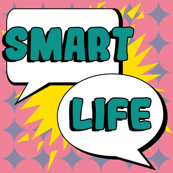 Texto Que Muestra Inspiración Smart Life Enfoque Empresarial Conceptualizado Desde —  Fotos de Stock