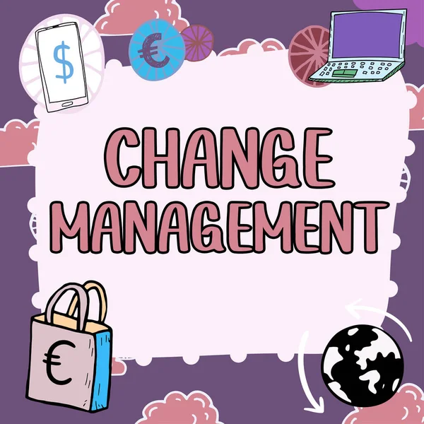 Display Concettuale Change Management Panoramica Aziendale Sostituzione Della Leadership Organizzazione — Foto Stock