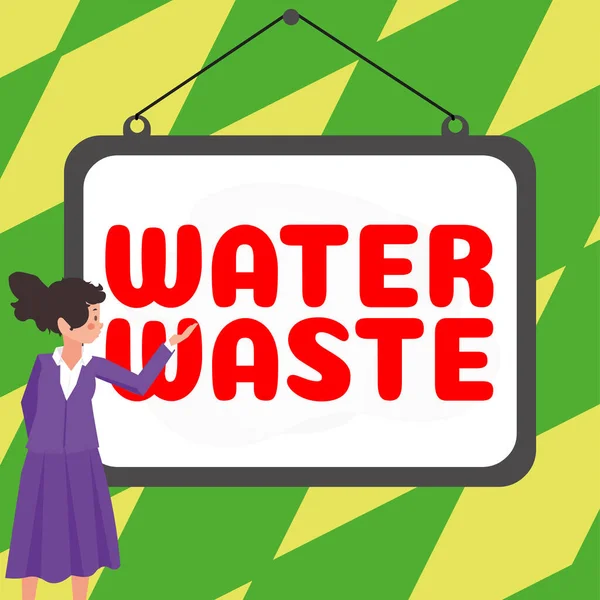 Conceptual Caption Water Waste Business Approach Liquid Has Been Used — Stock Photo, Image