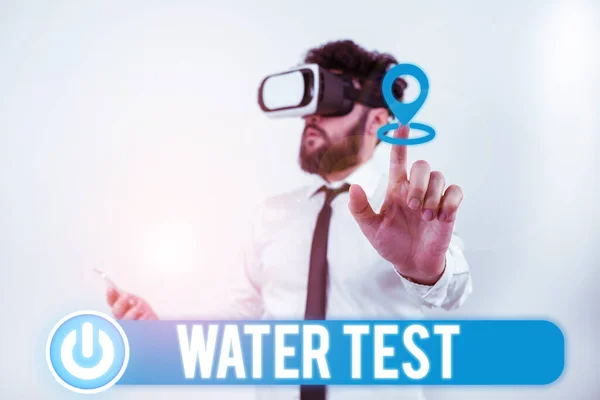 Концептуальный Дисплей Тест Воды Интернет Концепция Отбор Проб Различных Потоков — стоковое фото