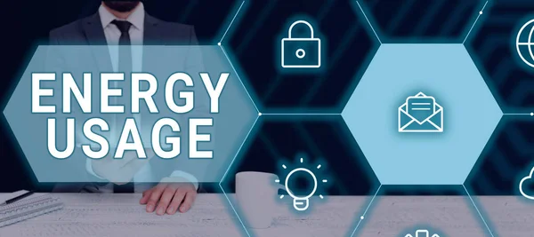 Energieverbrauch Internet Konzept Menge Der Energie Die Einem Prozess Oder — Stockfoto