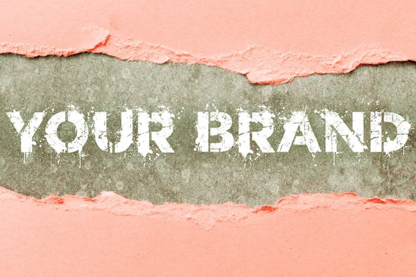 Testo Che Mostra Ispirazione Your Brand Business Concept Nome Qualsiasi — Foto Stock