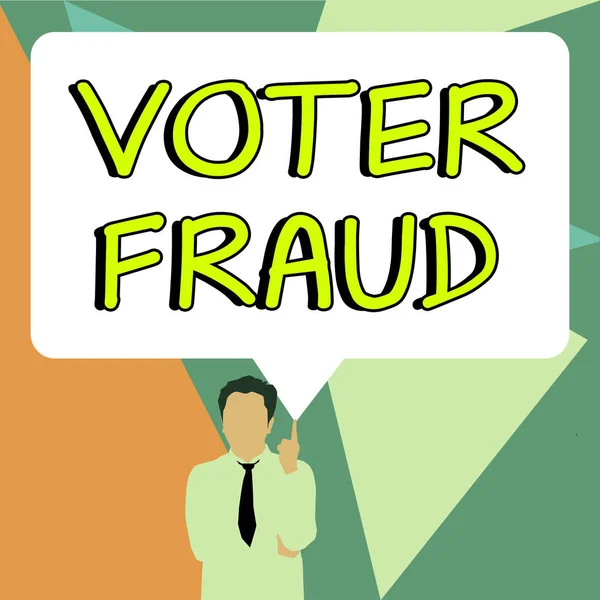 Writing Displaying Text Voter Fraud Business Overview Formal Indication Choice — Stock Photo, Image