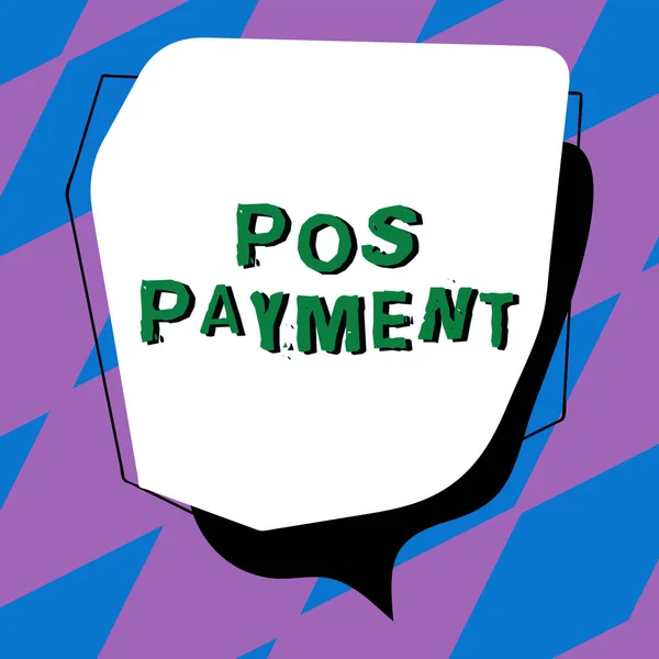 Text showing inspiration Pos Payment, Conceptual photo customer tenders payment in exchange for goods and services