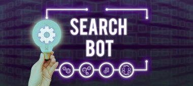 Arama Robotunu gösteren metin işareti, İnternet ya da ağ üzerinden otomatik görevleri çalıştıran bir program için sözcük