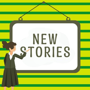 Yeni Hikayeleri sunan metin başlığı, hayali ya da gerçek insanlar ve eğlence için anlatılan olaylar üzerine yazılmış sözcük