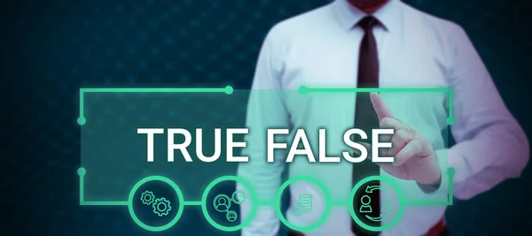 Teksten Weergeven True False Business Idee Een Test Bestaande Uit — Stockfoto