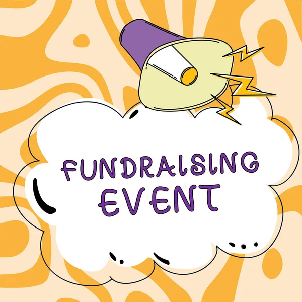 Conceptuele Bijschrift Fundraising Event Word Written Campaign Wiens Doel Geld — Stockfoto