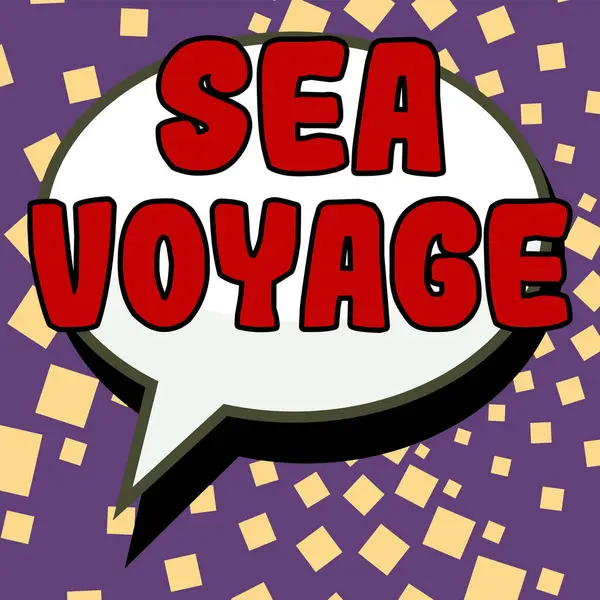 Konceptuell Bildtext Sea Voyage Business Showcase Ridning Båt Genom Hav — Stockfoto