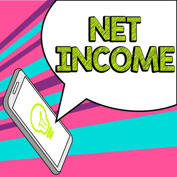 Conceptuele Weergave Netto Inkomsten Bedrijf Presenteren Bruto Inkomsten Die Overblijven — Stockfoto