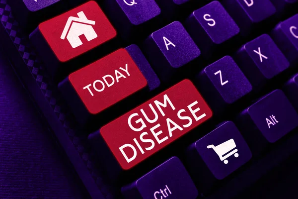 Writing displaying text Gum Disease, Business overview Inflammation of the soft tissue Gingivitis Periodontitis