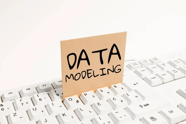 데이터 모델링 데이터 시스템간 데이터 과정을 — 스톡 사진