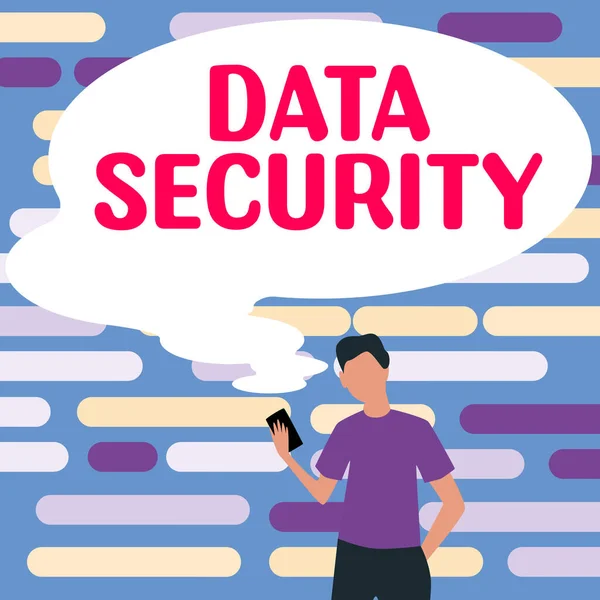 Text Som Visar Inspiration Datasäkerhet Internet Konfidentialitet Diskkryptering Säkerhetskopiering Lösenordsskydd — Stockfoto