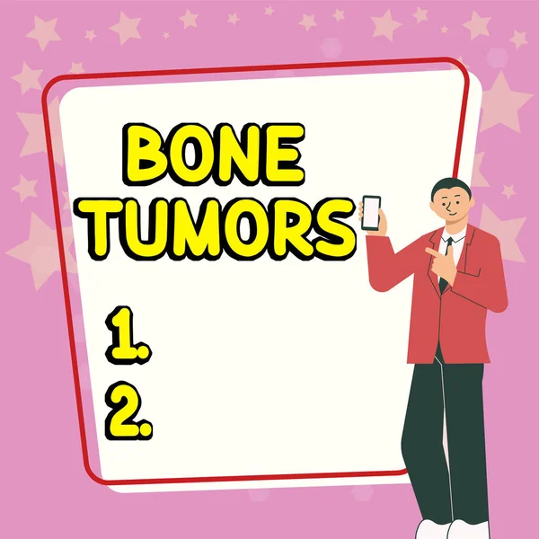 骨肿瘤 商业展览可以是良性的 也可以是恶性的骨骼生长 — 图库照片