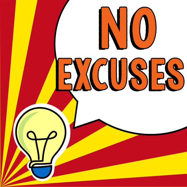 Текст Показывающий Вдохновение Excuses Word Written Telling Someone Tell Reasons — стоковое фото
