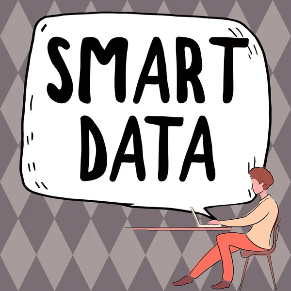Handschrift Tekst Smart Data Business Idee Digitale Informatie Die Geformatteerd — Stockfoto