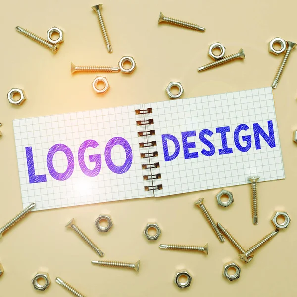 Segno Testo Che Mostra Logo Design Concetto Che Significa Una — Foto Stock