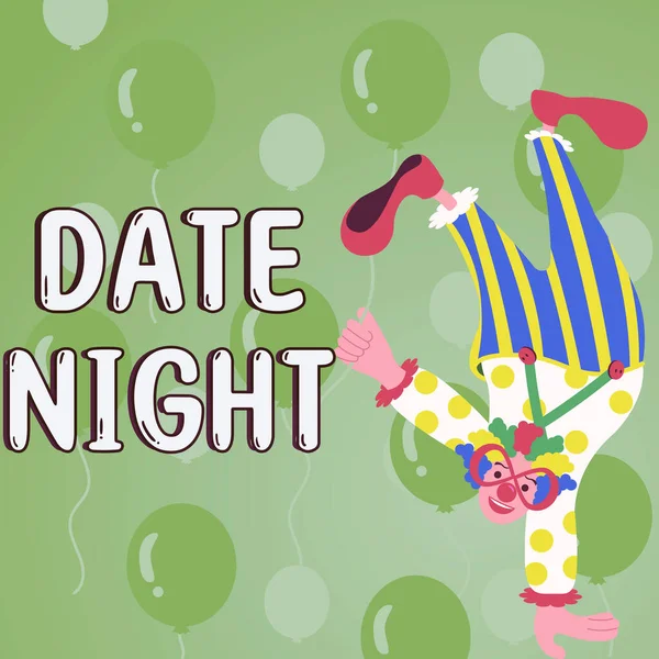 Inspirace Ukazující Znamení Date Night Word Time Couple Can Take — Stock fotografie