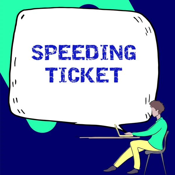 Znak Tekstowy Pokazujący Bilet Prędkość Słowo Wpisany Teście Psychologicznym Dla — Zdjęcie stockowe
