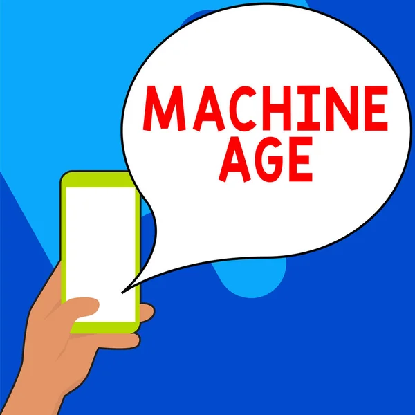 Yazısı Makinesi Çağı Yeni Teknoloji Endüstriyel Süreçlerin Geliştirilme Fikri — Stok fotoğraf