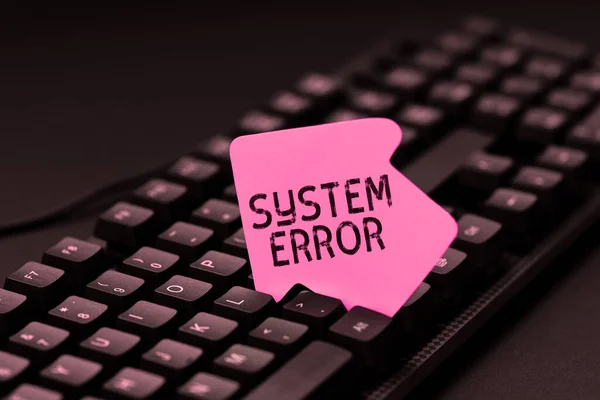 Teks Keterangan Menyajikan Kesalahan Sistem Konsep Internet Kegagalan Teknologi Kecelakaan — Stok Foto