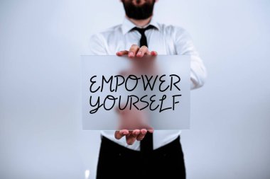 Kavramsal görüntü, Kendini Güçlendir, Hayatın kontrolünü ele geçirmek, Hedefleri olumlu seçimler yapmak,