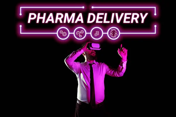 Text Showing Inspiration Pharma Delivery Concept Meaning Getting Your Prescriptions — Stock Photo, Image
