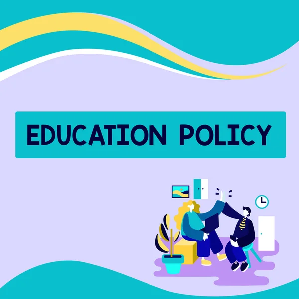概念字幕教育政策 涉及教学方法的互联网概念研究领域 — 图库照片